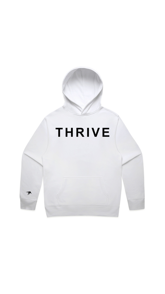 White Thrive Hoodie